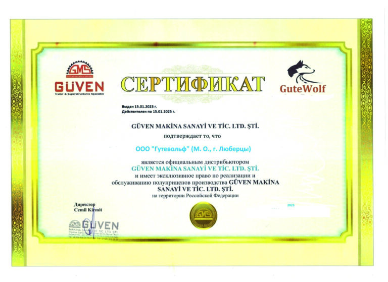 Сертификат GuteWolf 2024